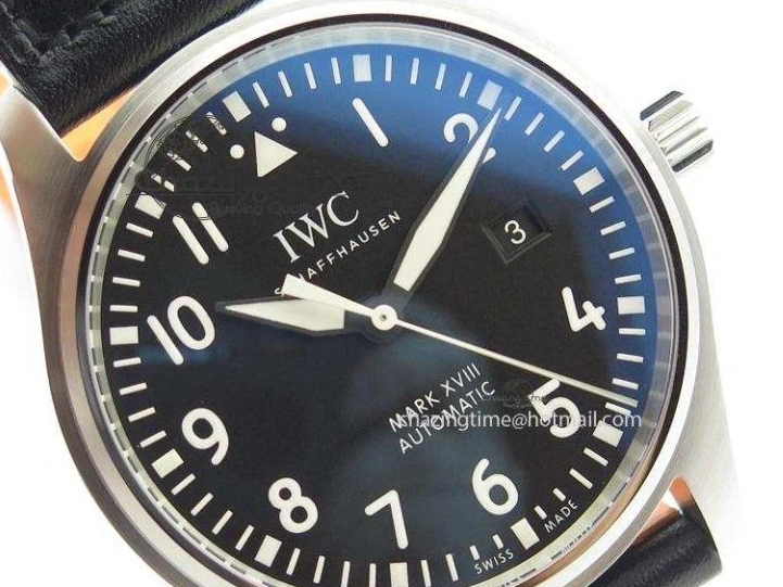 MIROTIME 0313 Mark XVIII IW327001 V6F Best Edition Black Dial On Black Leather Strap A Tailored 7307